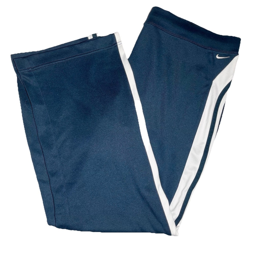 Vintage Nike Men's Blue Sweatpants Gray Tag Athletic Full Wide Leg Sz XL